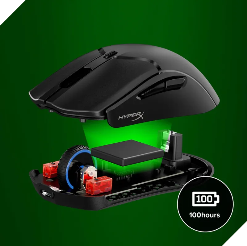 Rechargeable gaming mouse with long battery life