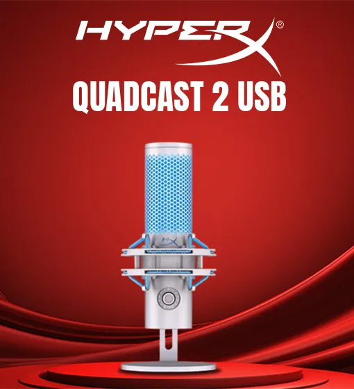 HyperX Quadcase 2 USb Microphone Frost Hi Res