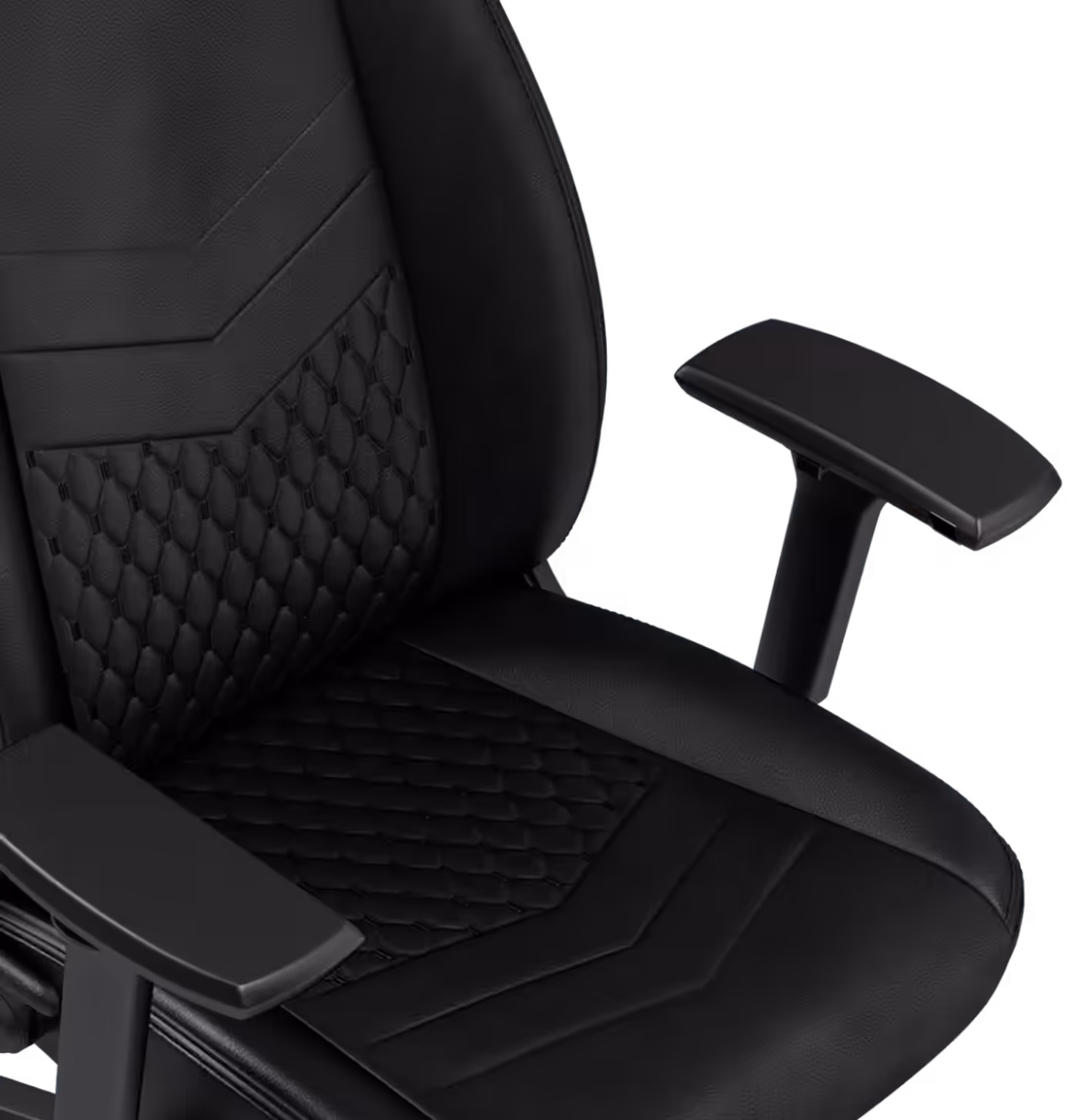 Detailed view of the 4D adjustable armrests on the noblechairs ICON series