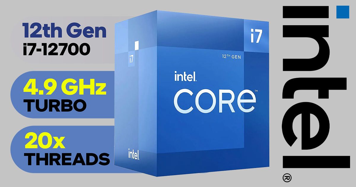 CPU Intel Core i7-12700 12th Gen CPU CPU Intel Core i7-12700 / LGA1700 / Box 12 Cores / 20