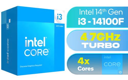 Intel 14th Gen Core i3 14100F Processor - Image 1