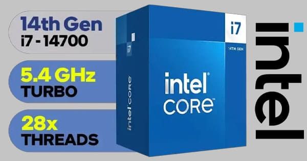 CPU Intel Core i7-14700 14th Gen CPU Intel Core i7-14700 Tray Processor 20C 28T LGA 1700 香港代理