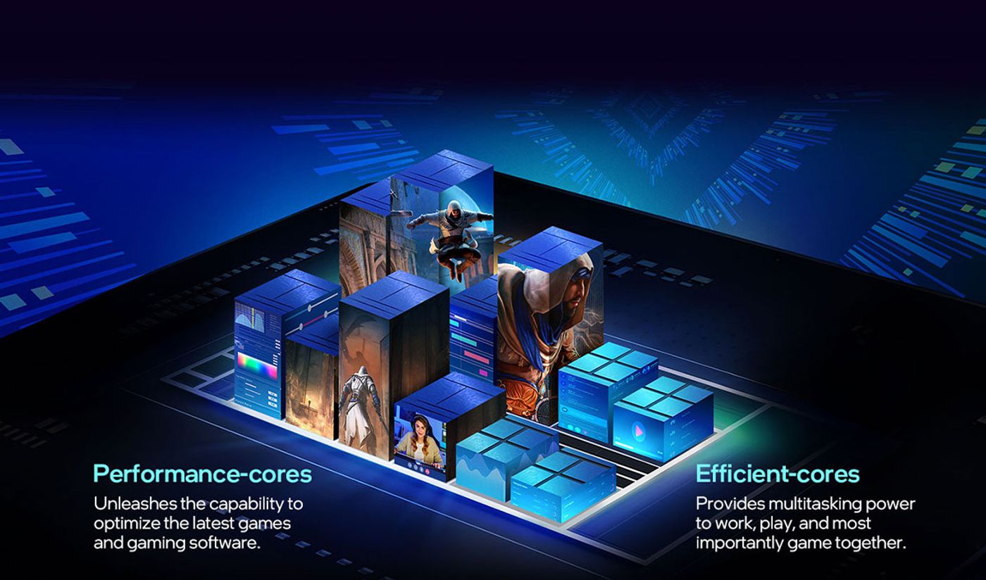Designed for modern gamers - Intel 14th Gen Core i9-14900KF highlighting hybrid architecture