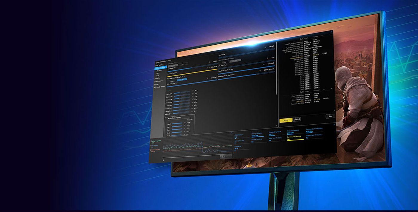 Desktop overclocking of Intel Core i9-14900KF Processor via Intel Extreme Tuning Utility