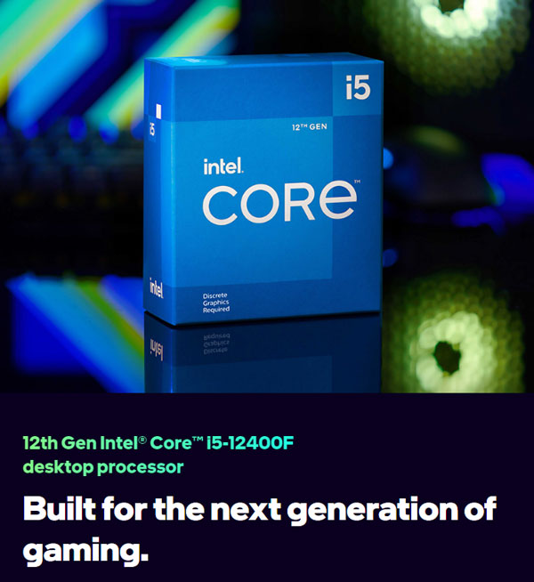 Intel Core i5 12400F Processor - High Performance CPU for Gaming