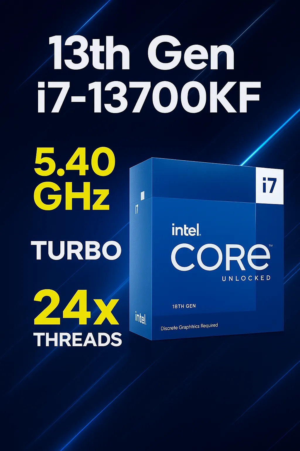 Intel Core i7-13700KF 16-Core Desktop Processor up to 5.40GHz