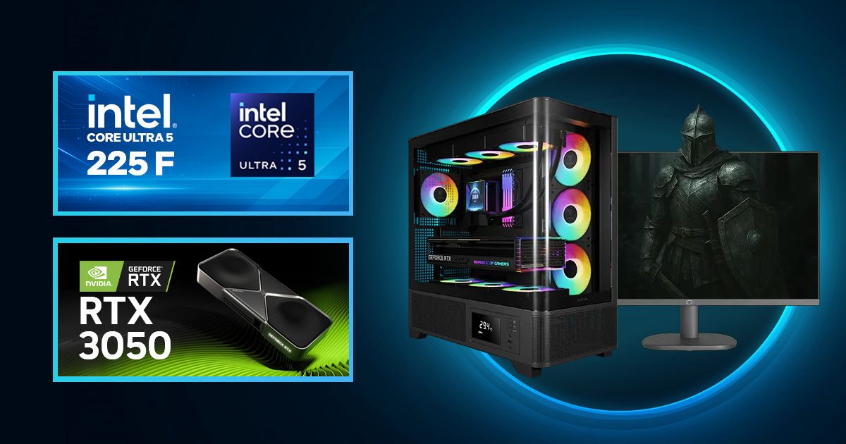Intel Core Ultra 5 + RTX 3050 Gaming PC | 16GB DDR5 | Evetech