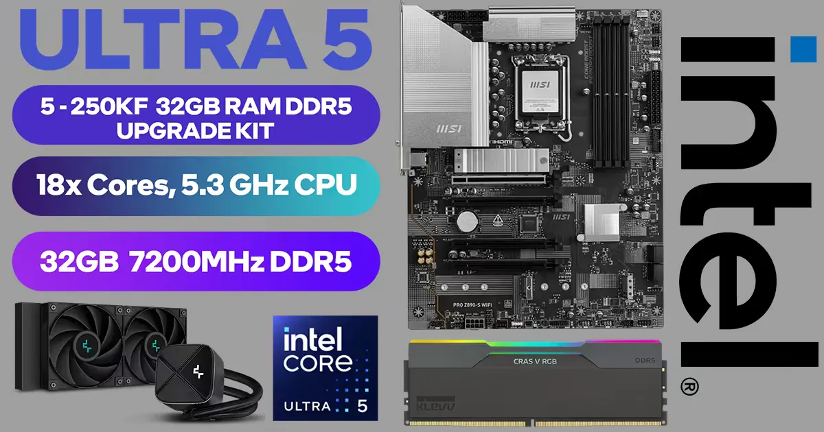 Intel Core Ultra 5 250KF + MSI PRO Z890-S Kit | Evetech
