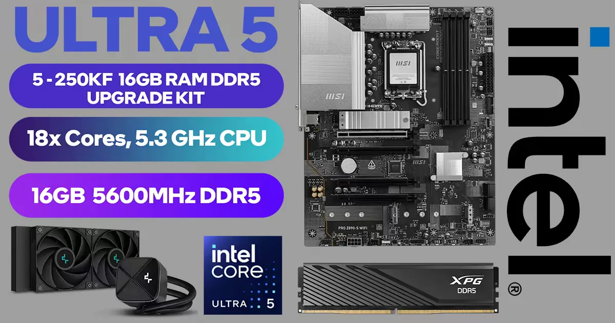 Intel Core Ultra 5 250KF Upgrade Kit + MSI PRO Z890-S Wi-Fi | Evetech