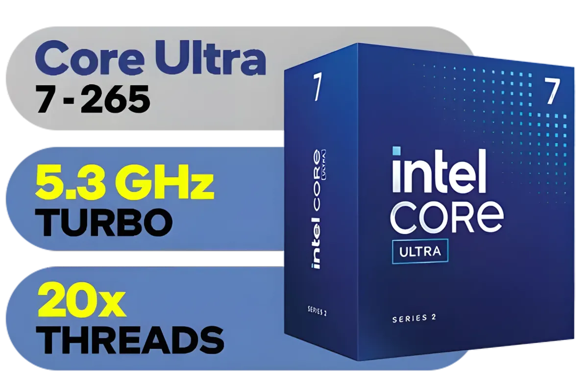 Intel Core Ultra 7 265 20-Core CPU — Up to 5.3GHz Turbo | Evetech
