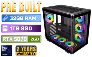 intel-core-ultra-7-270k-plus-rtx-5070-32gb-ddr5-1tb-nvme-gaming-pc - Image 1