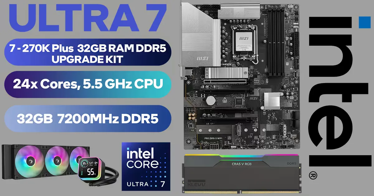 Intel Core Ultra 7 270K Plus Upgrade Kit | Evetech