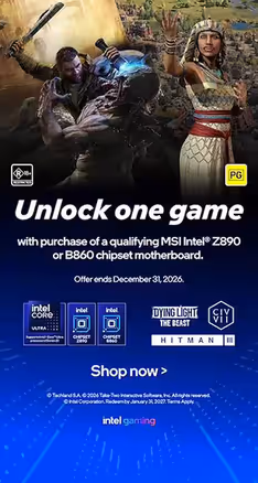 MSI Intel Motherboard Z890 + B860 Game Pack Promotion