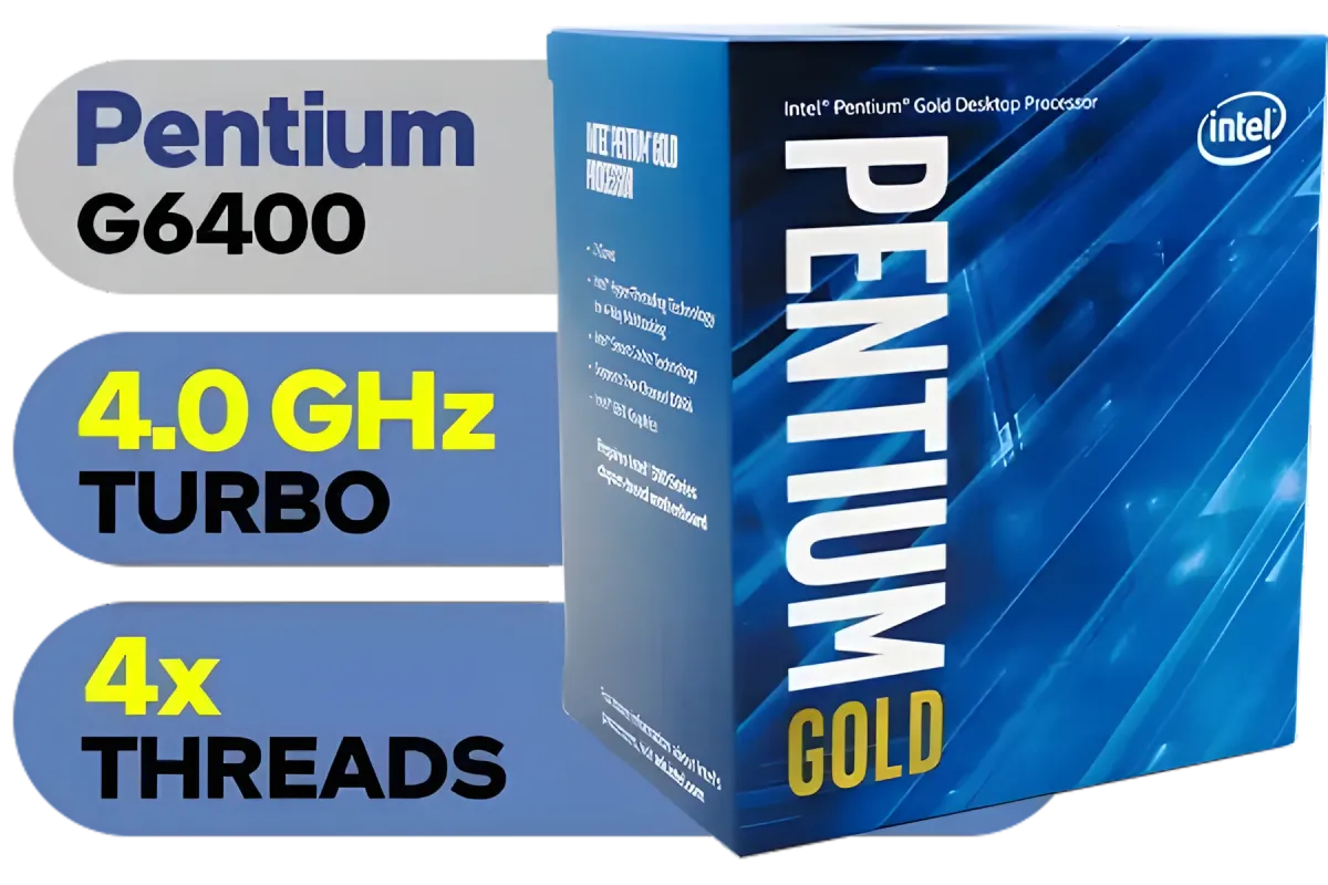 Intel Pentium Gold G-6400 4.0 GHz Dual-Core Desktop Processor