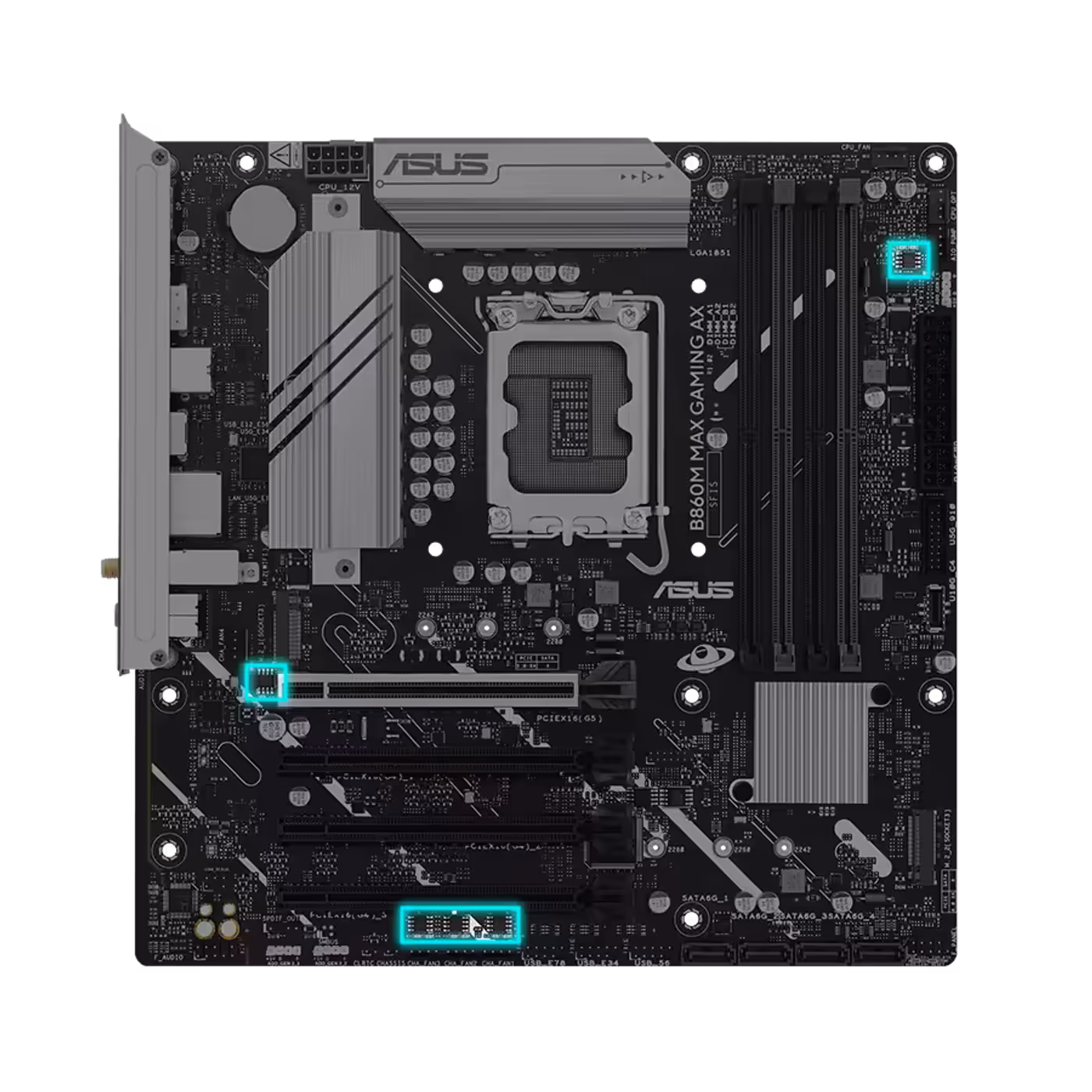 Diagram highlighting smart protection circuitry for fan headers