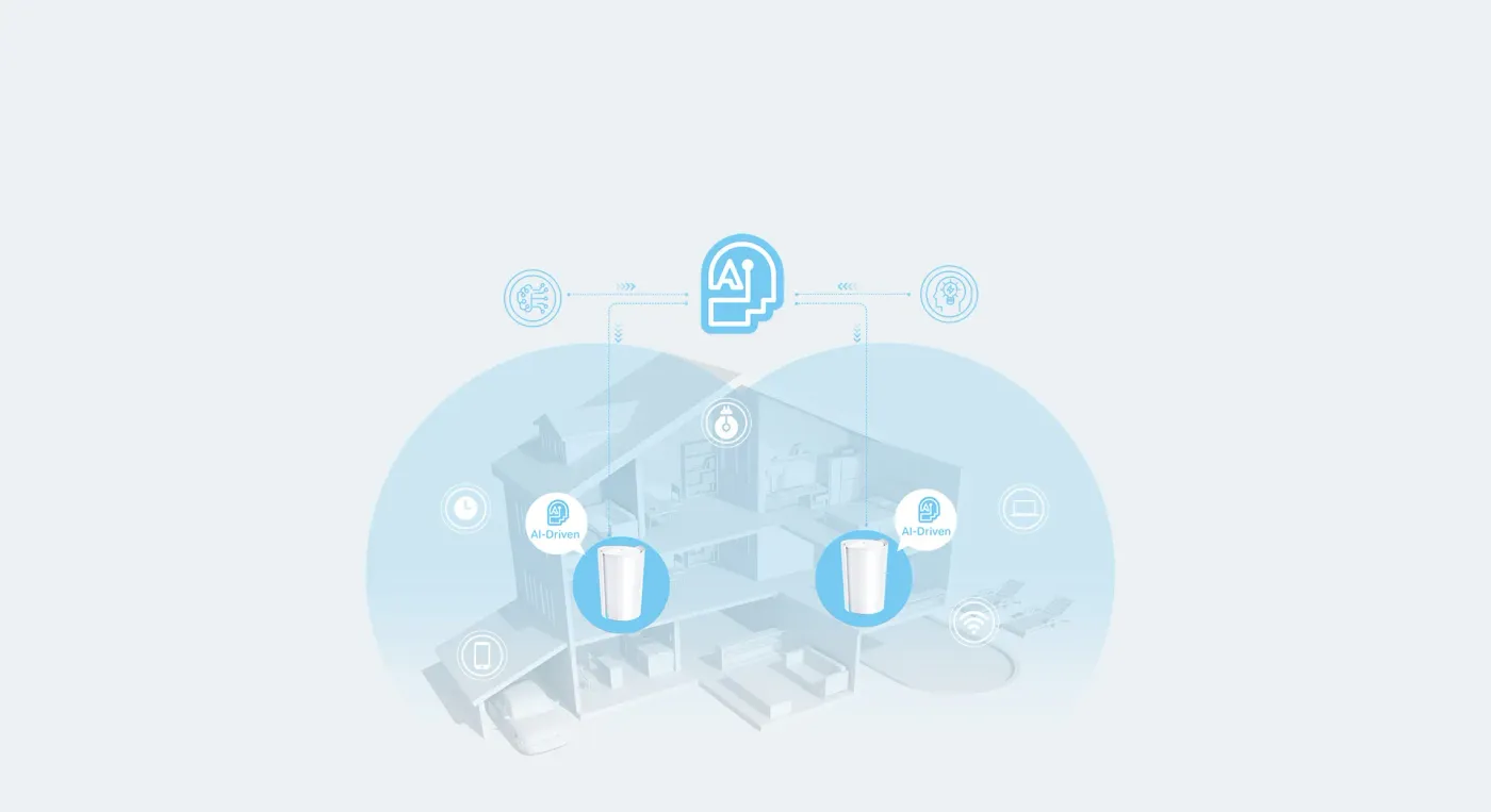 AI-driven mesh system automatically learning and optimizing network performance