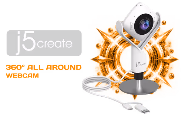 j5Create WC-JVCU360 360° Webcam — FHD 1080p USB - image 1 j5Create WC-JVCU360 360° Webcam — FHD 1080p USB - image 1