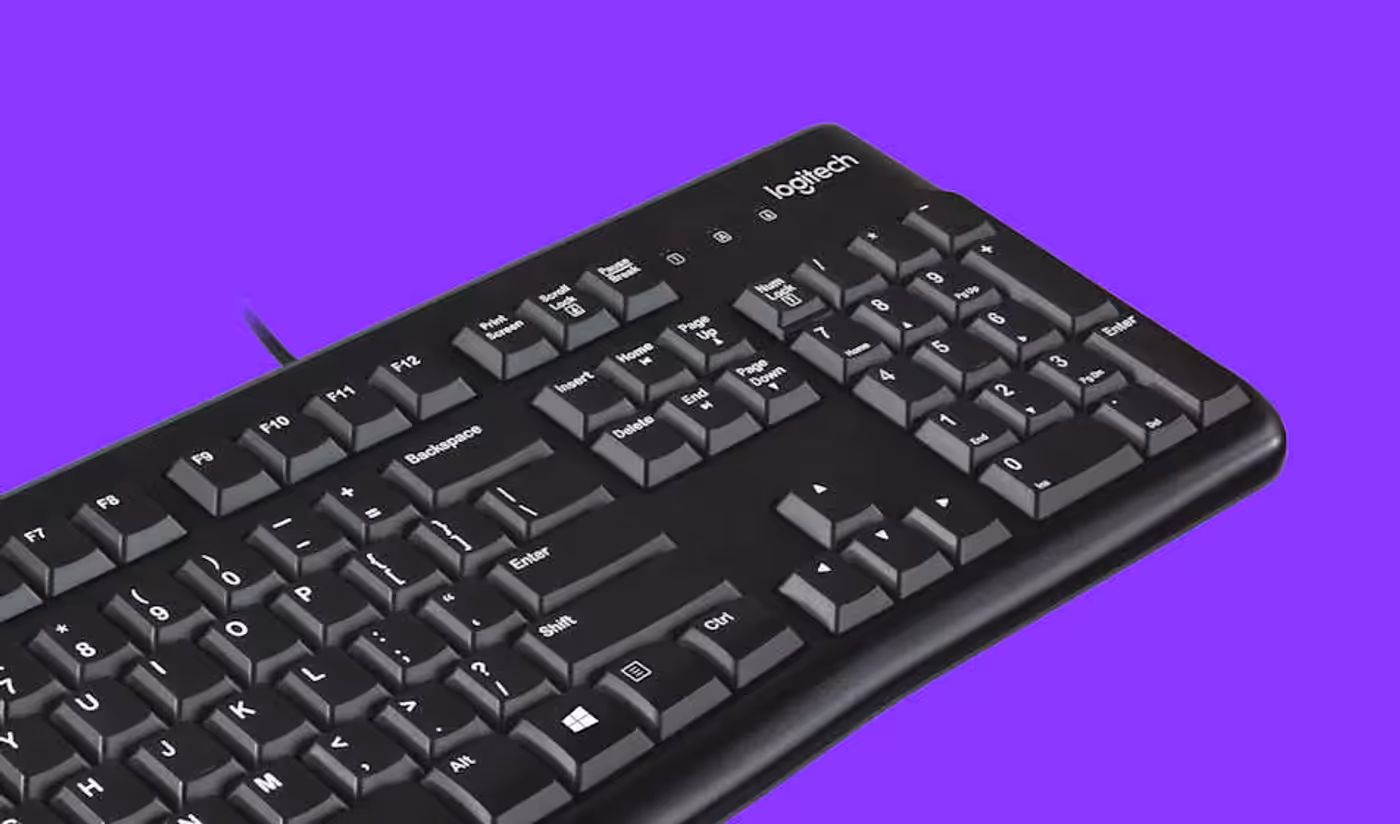Keyboard illustrating easy USB plug-and-play setup