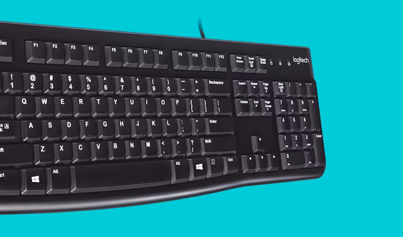 Logitech K120 keyboard designed for continued reliable use