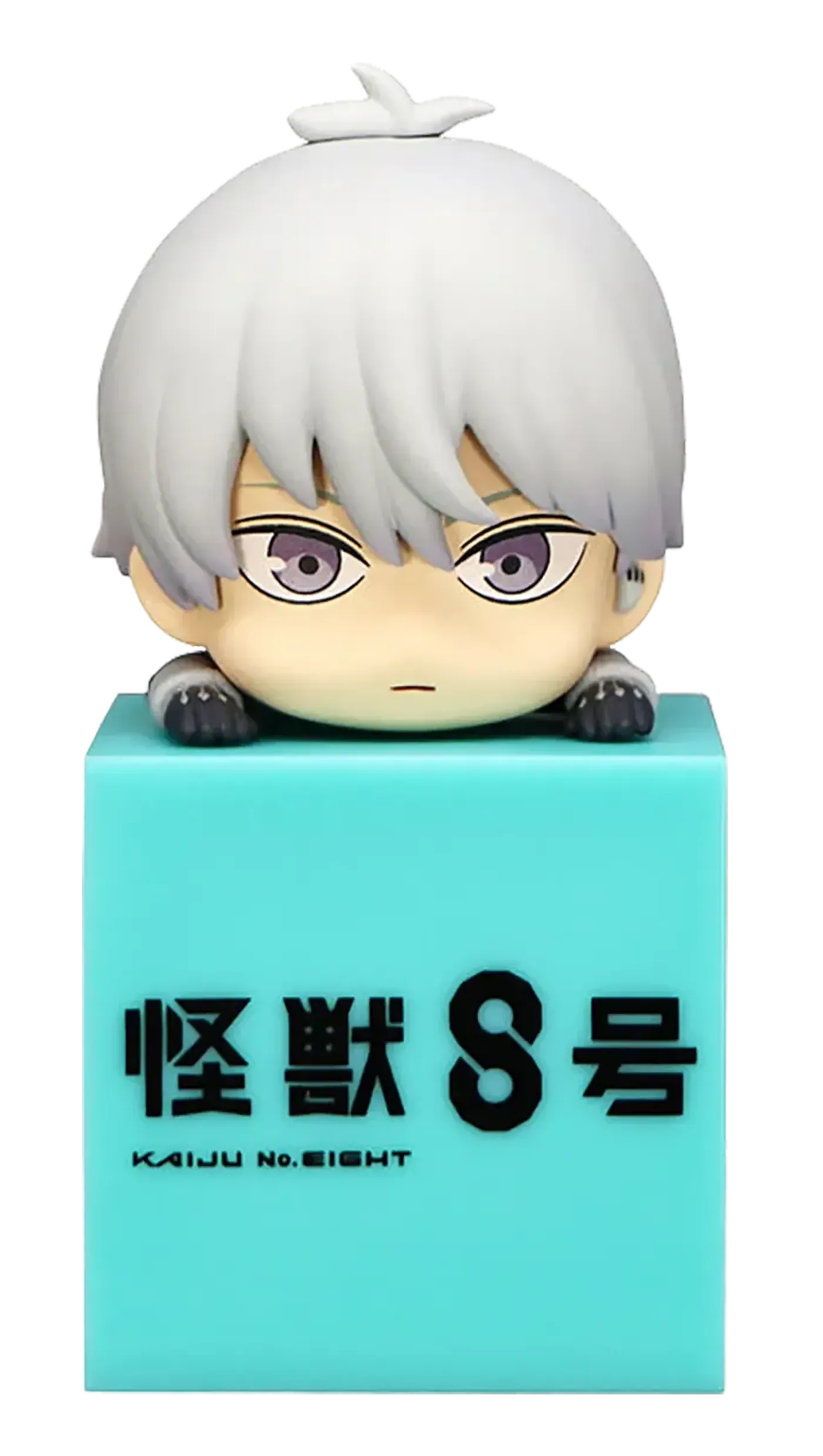 Front view of the detailed Reno Ichikawa chibi figure from Kaiju No. 8