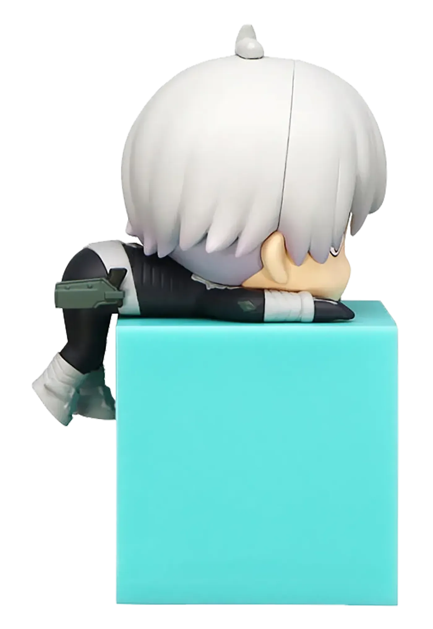 Close-up of Reno Ichikawa's face on the Kaiju No. 8 chibi figure