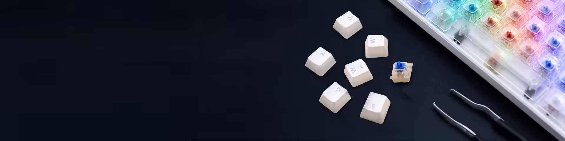 Set of custom mechanical keyboard keycaps