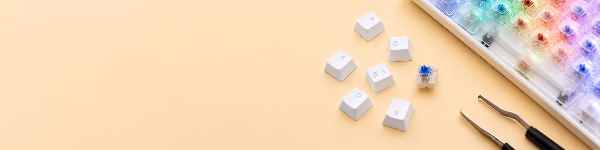 Set of custom mechanical keyboard keycaps