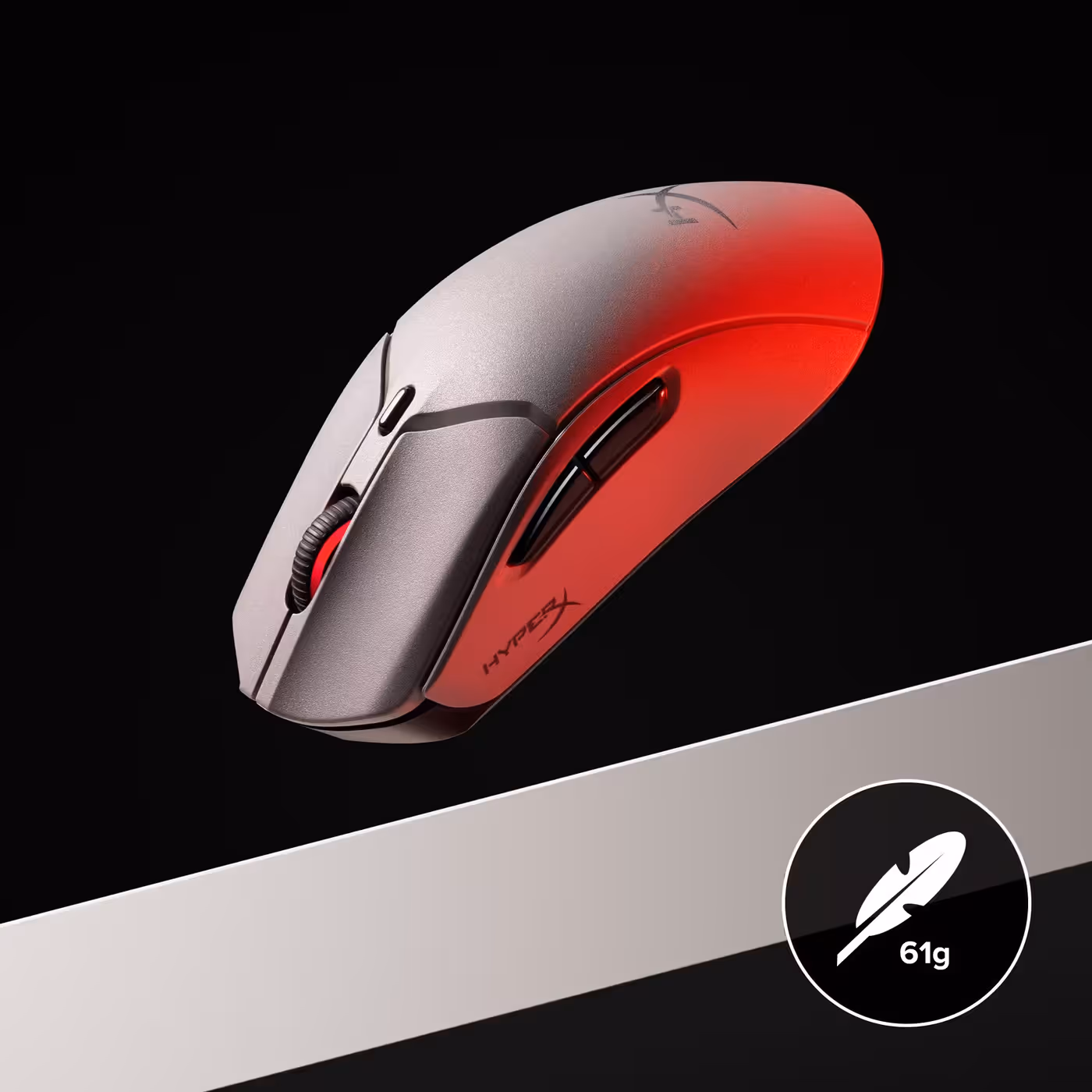Lightweight 61g design of the Pulsefire Haste 2 Pro for gaming agility