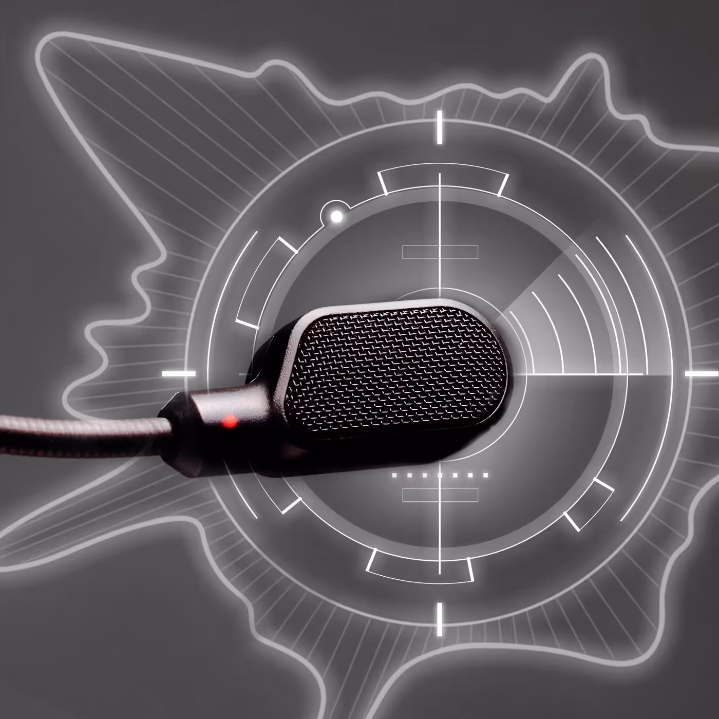 Upgraded noise-cancelling microphone with LED mute indicator