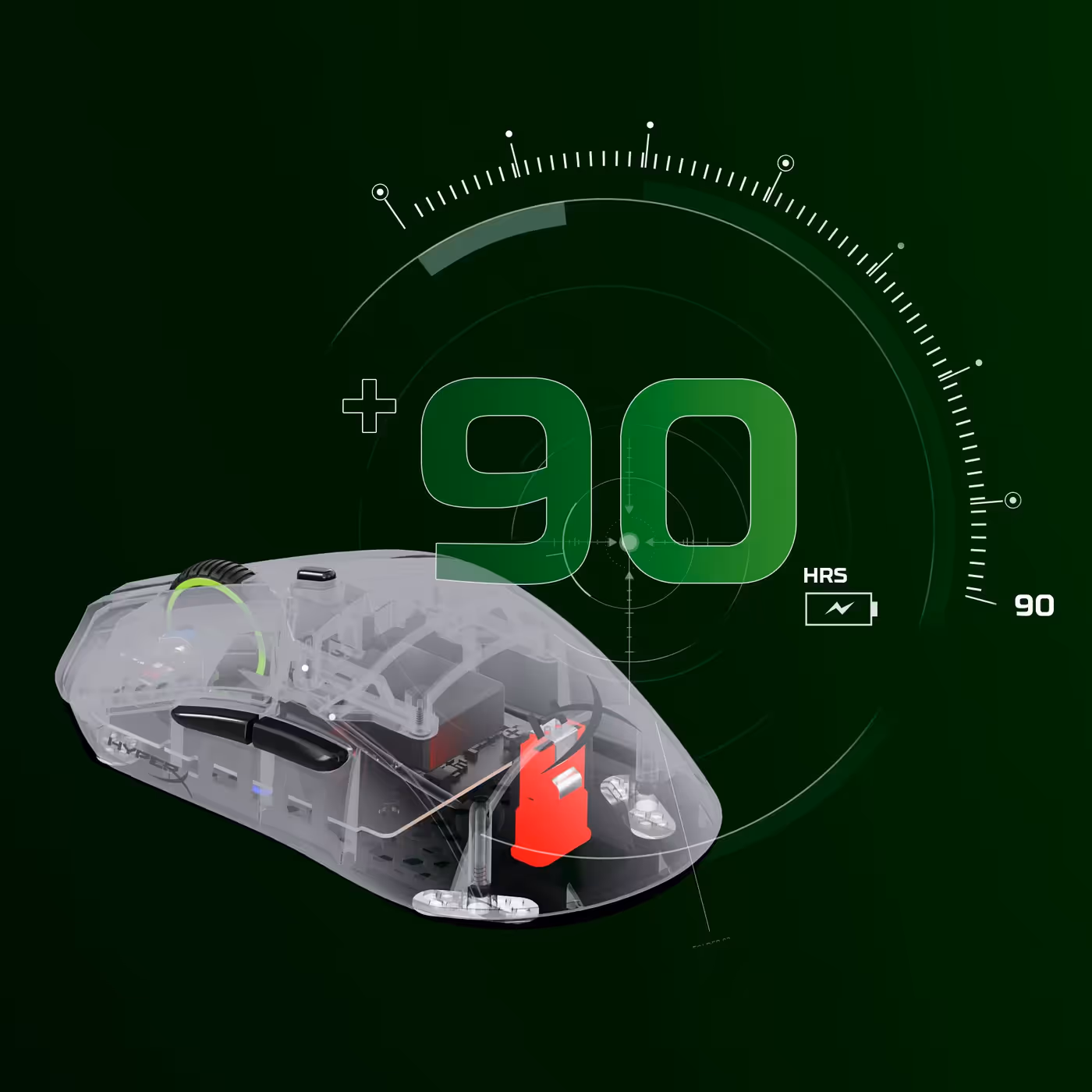 Pulsefire Haste 2 Pro showing long-lasting battery capacity for epic gaming