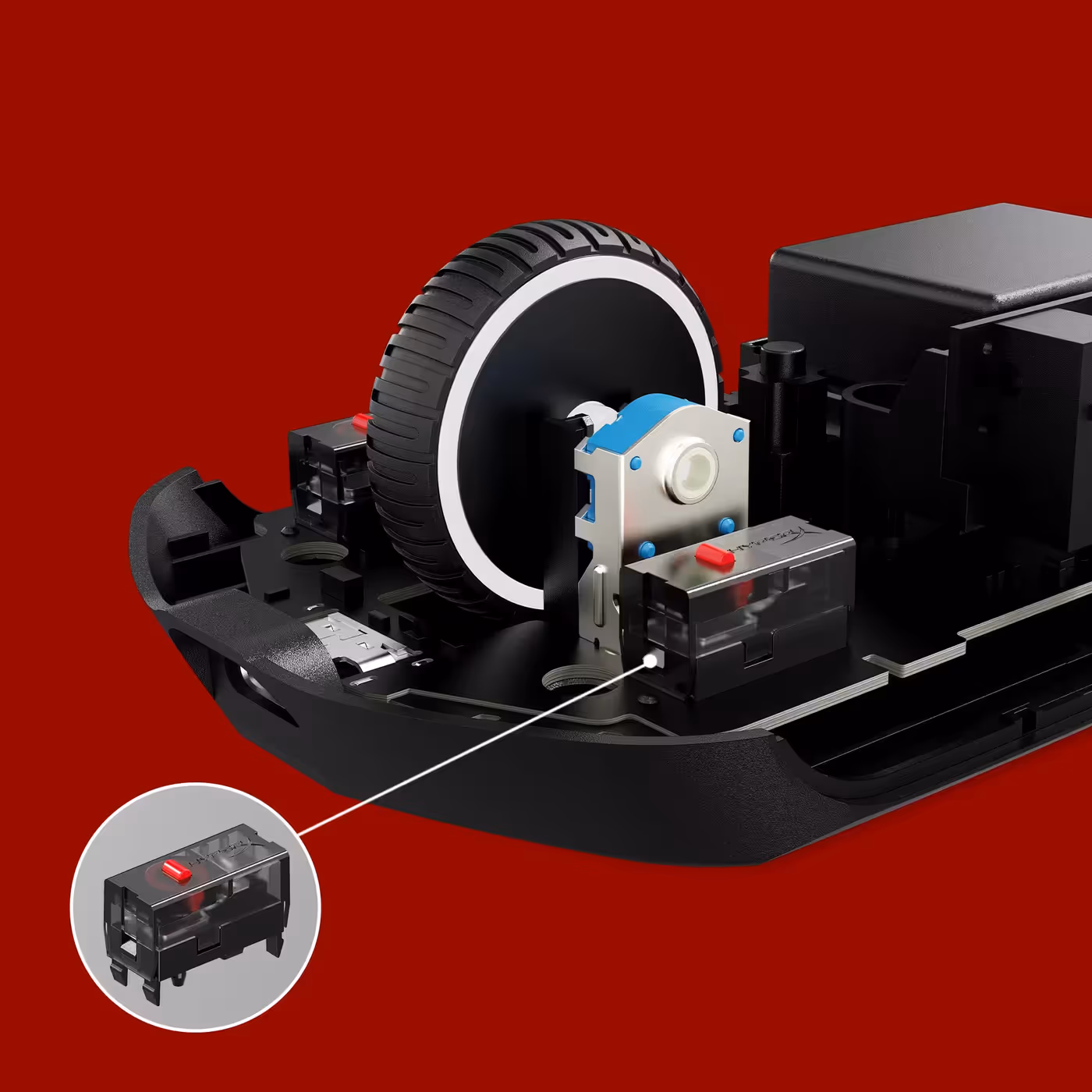Close-up of HyperX optical switches providing rapid and precise actuation