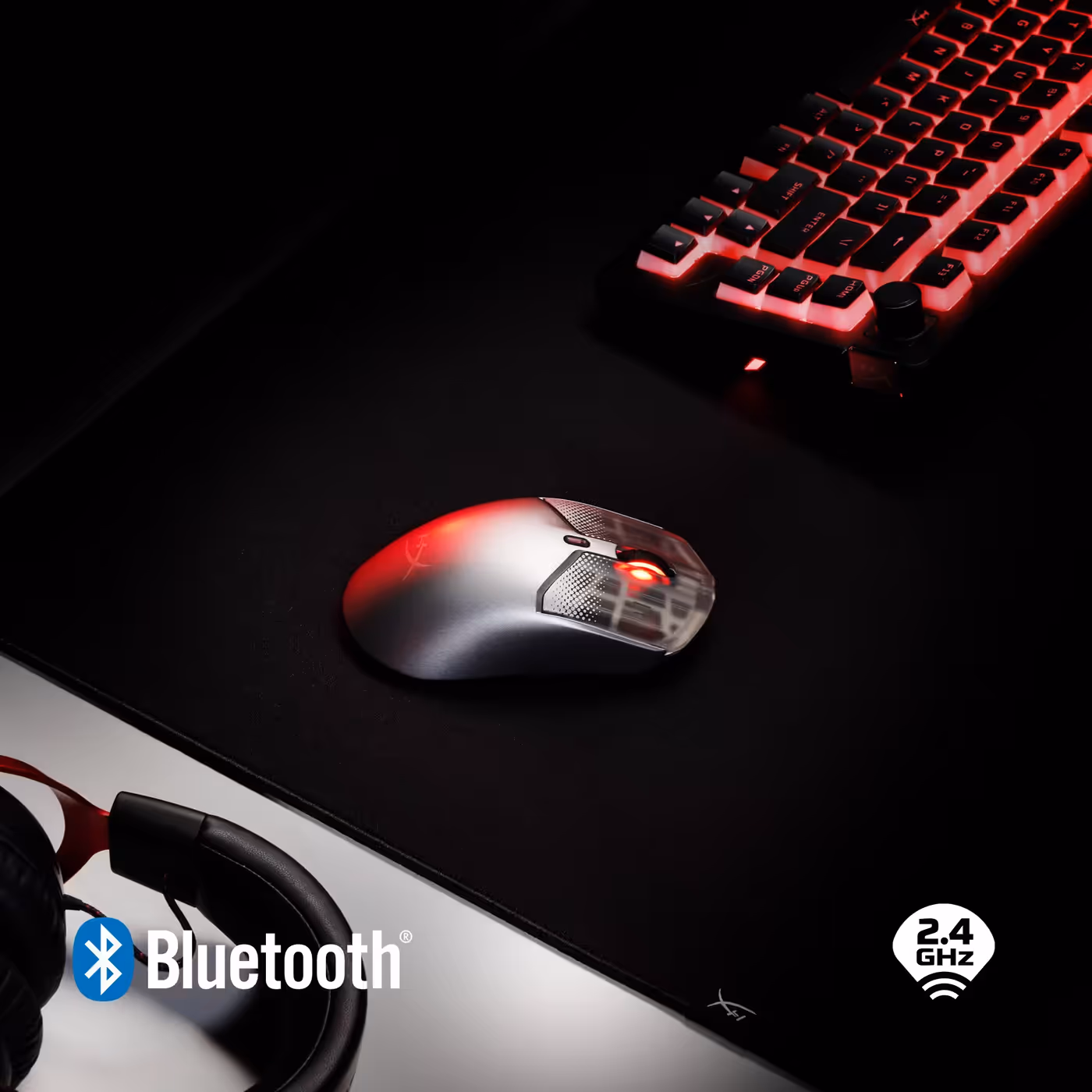Dual wireless connectivity modes for HyperX Pulsefire Haste 2 S