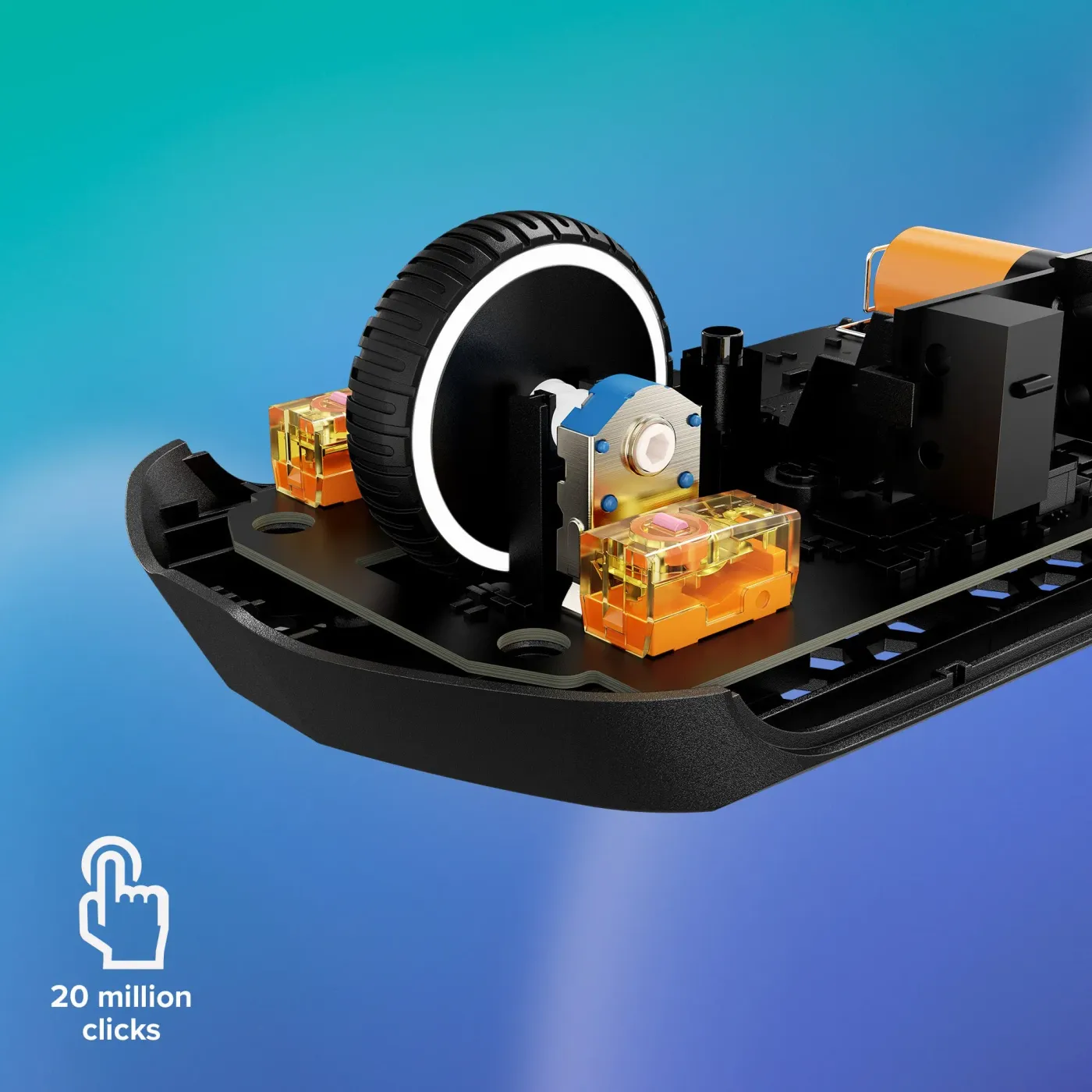 TTC Gold switches inside HyperX Pulsefire Haste 2 Core Wireless rated for 20 million clicks