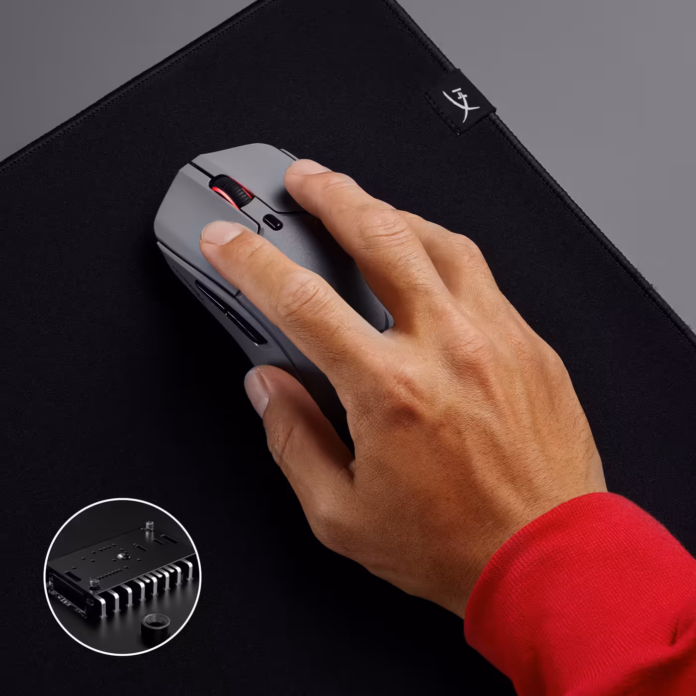 HyperX 26K sensor precision with custom DPI settings for accurate tracking