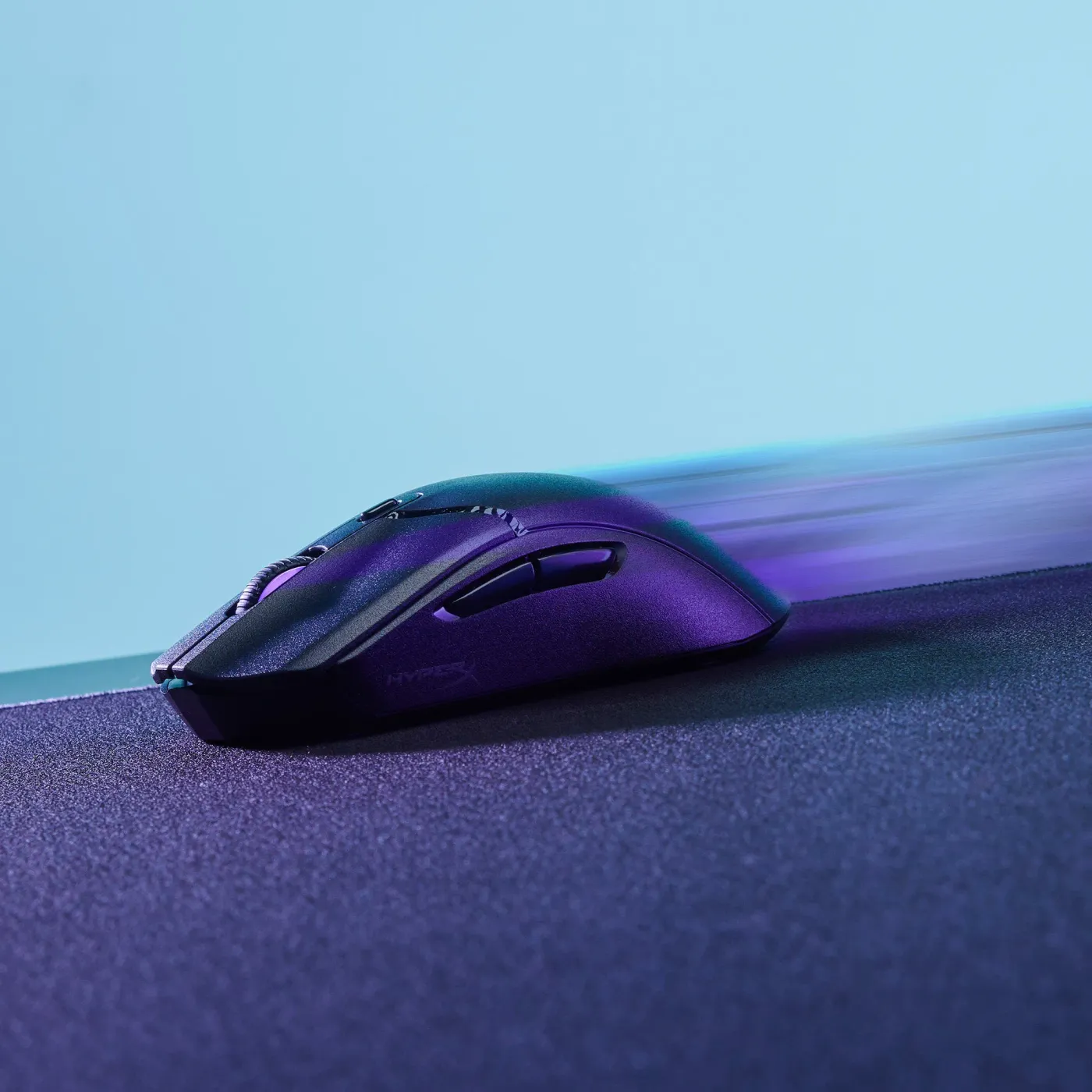 HyperX low-friction mouse skates gliding smoothly across a gaming mouse pad