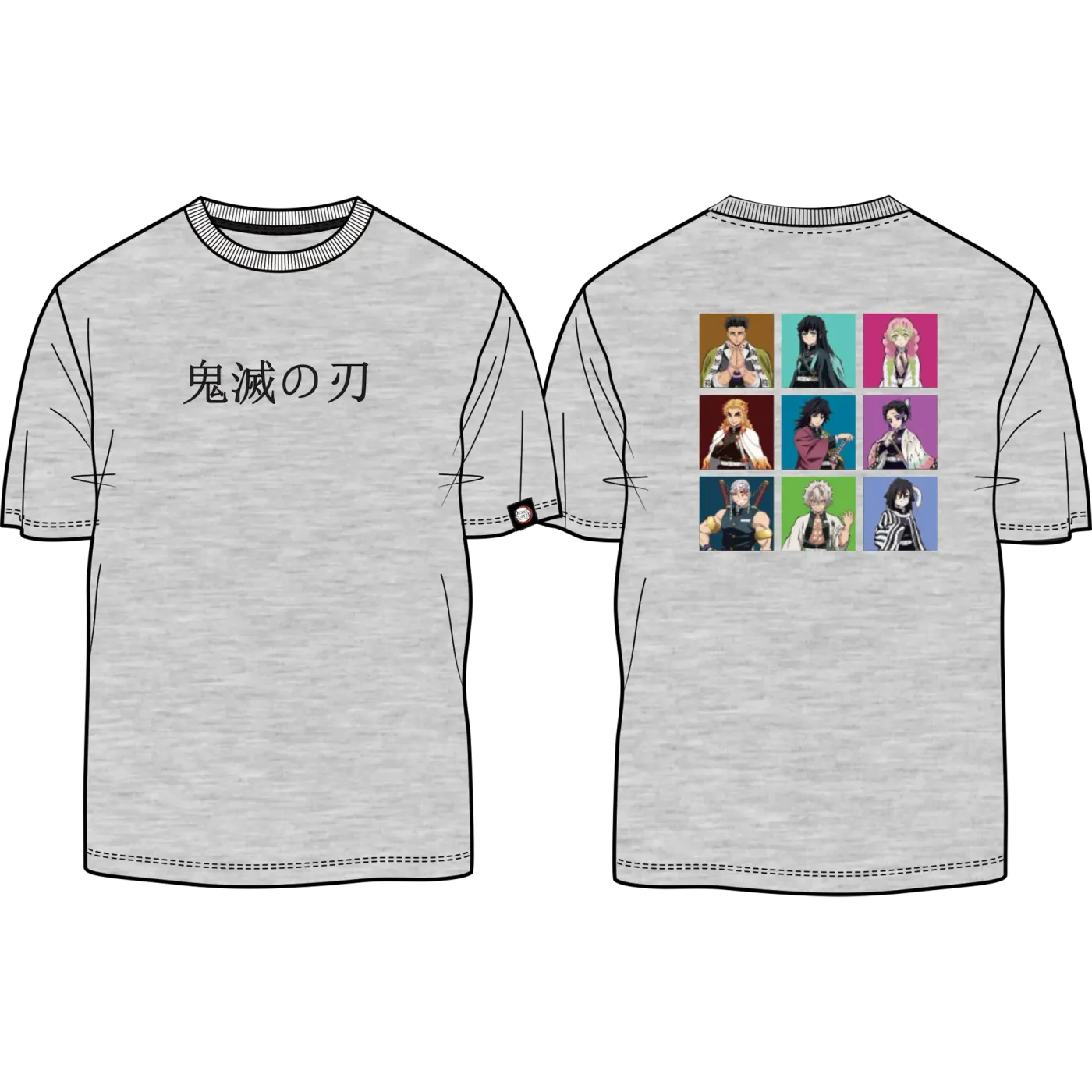 Official Aniplex licensing detail on the Demon Slayer T-shirt