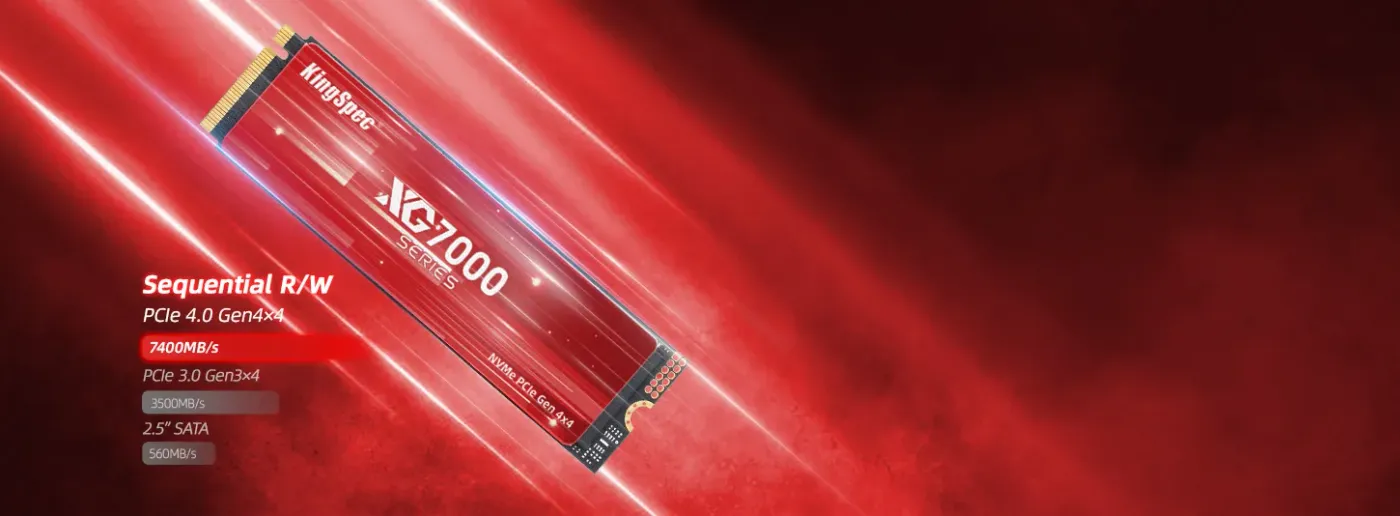 KingSpec XG7000 1TB NVMe PCIe Gen4 M.2 SSD - High-Speed Storage