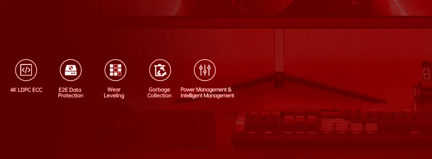 Data management and protection technologies listed for the KingSpec XG7000