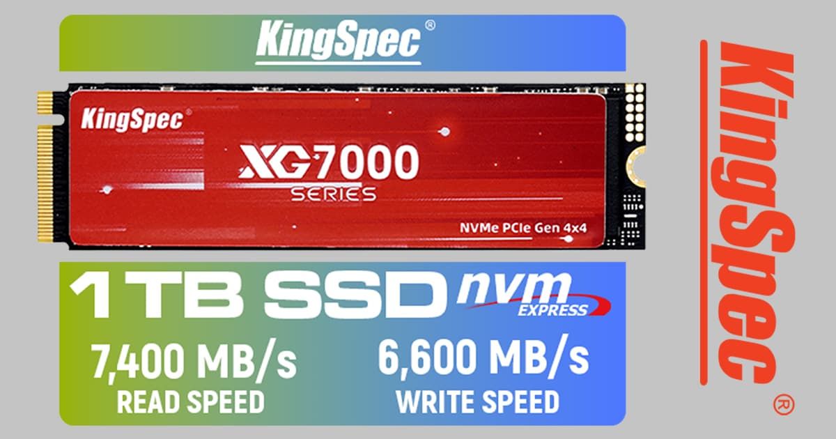 KingSpec XG7000 1TB NVMe PCIe Gen4 M.2 SSD - High-Speed Storage