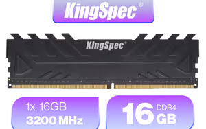 KingSpec 16GB 3200mhz DDR4 Desktop Memory - Black KingSpec 16GB 3200mhz DDR4 Desktop Memory - Black - Image 1