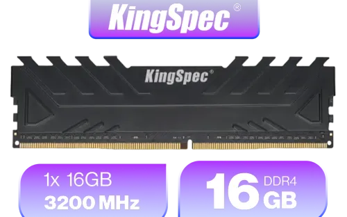KingSpec 16GB 3200mhz DDR4 Desktop Memory - Black - Image 1