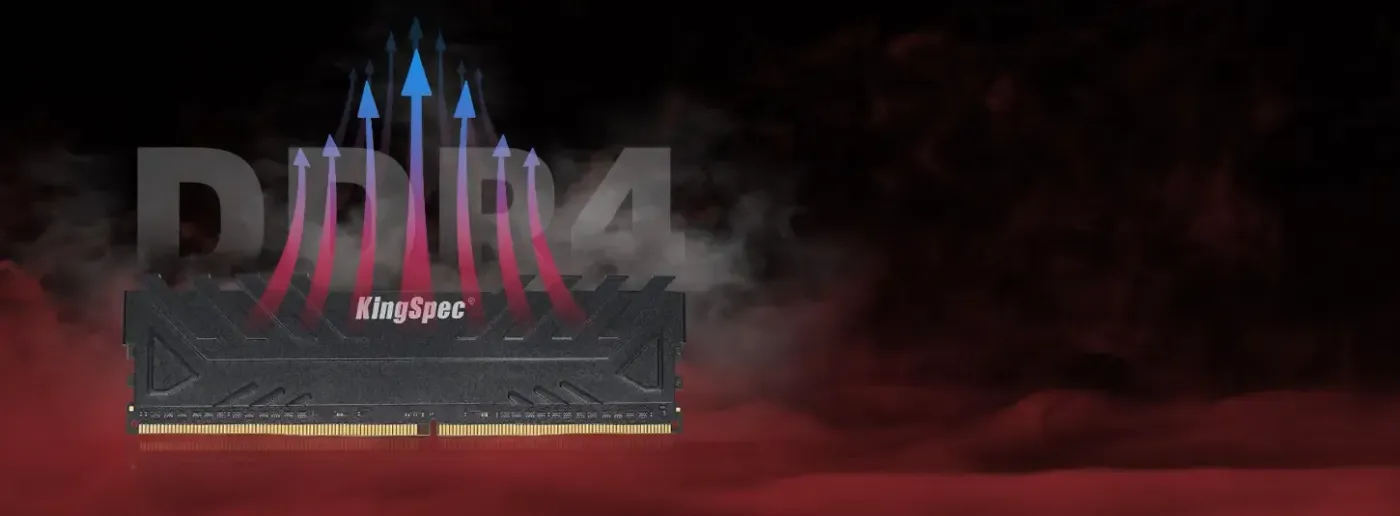 KingSpec DDR4 memory module showing its 1.2V low voltage design