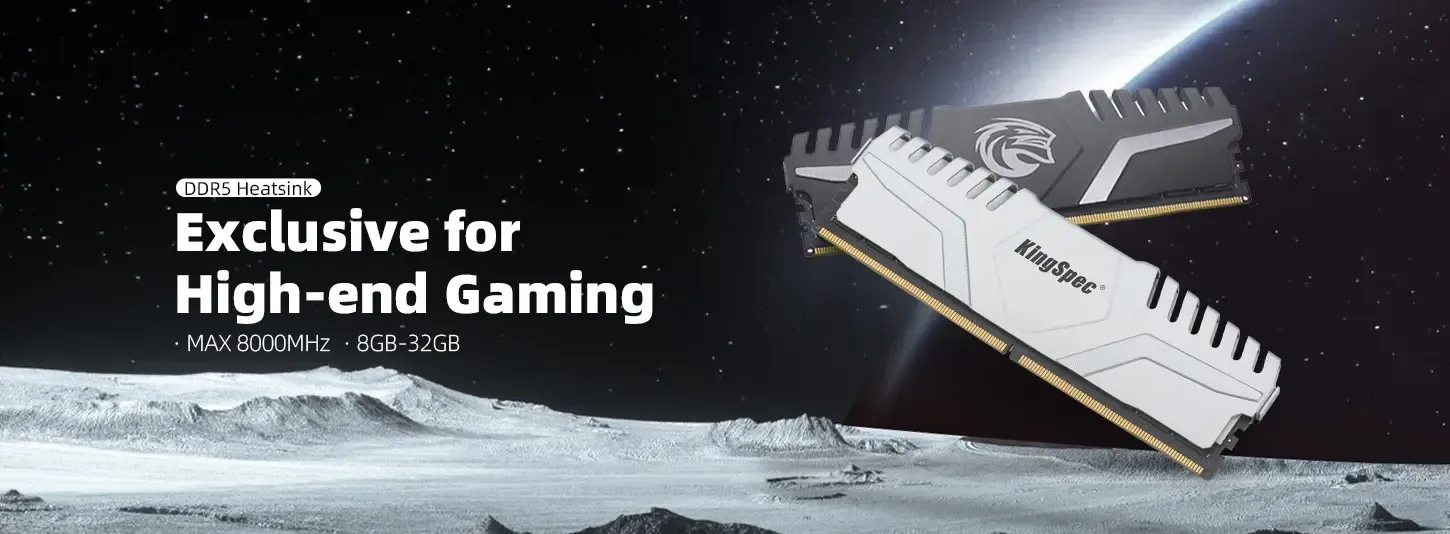 KingSpec DDR5 16GB 5600MHz RAM Module close-up with heatsink