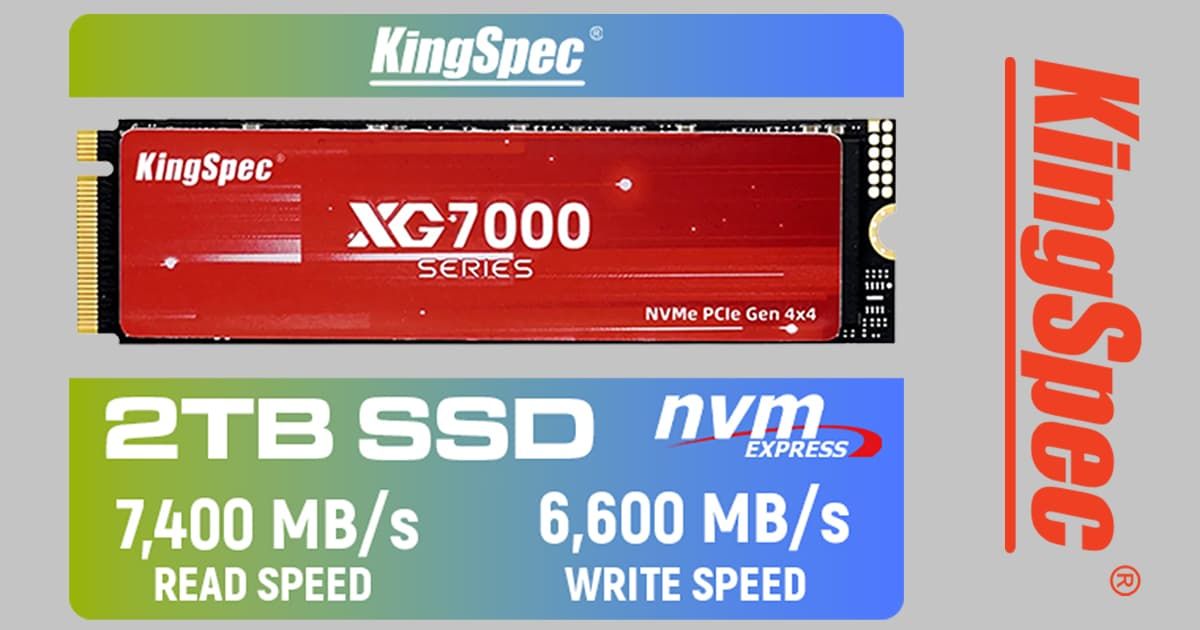 KingSpec XG7000 2TB PCIe Gen4 NVMe M.2 2280 SSD