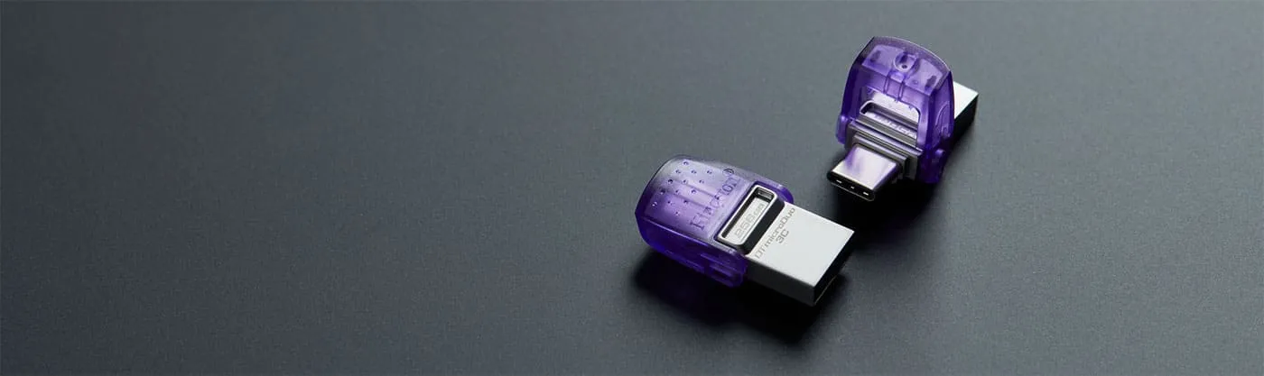 Kingston 128GB DataTraveler microDuo 3C USB Flash Drive - Sleek Design