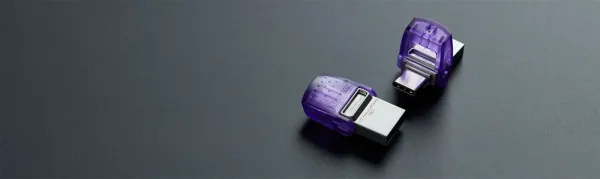 Close view of the Kingston DataTraveler microDuo 3C rotating cap covering the Type-C connector