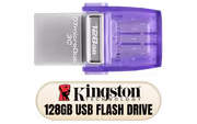 Kingston 128GB DataTraveler microDuo 3C — Dual USB Flash Drive - image 1