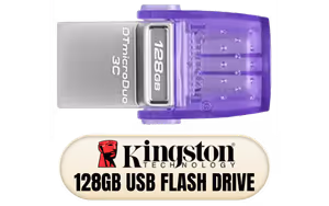 Kingston 128GB DataTraveler microDuo 3C USB Flash Drive - Image 1