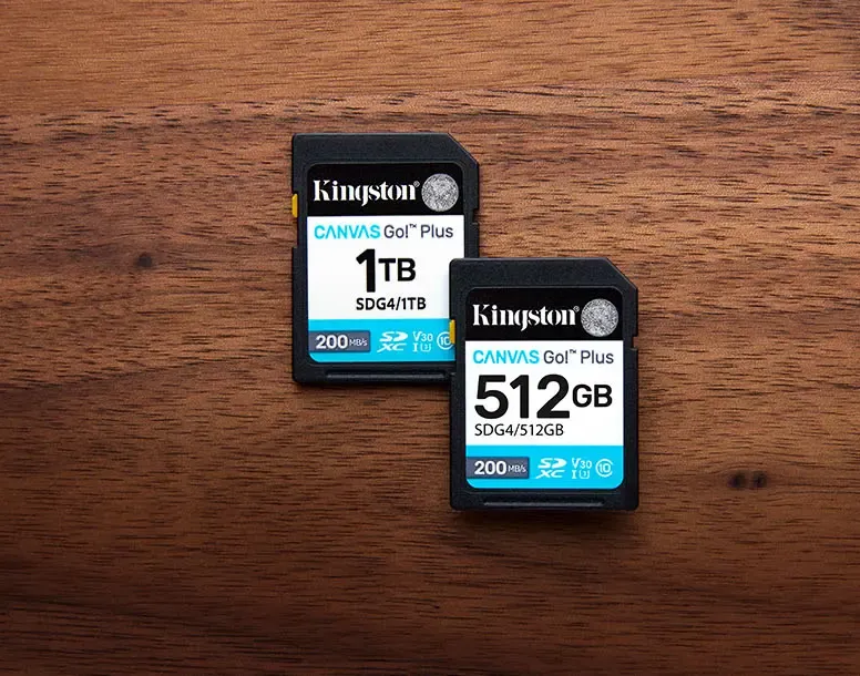 Kingston Canvas Go Plus 128GB SDXC Memory Card - Front View