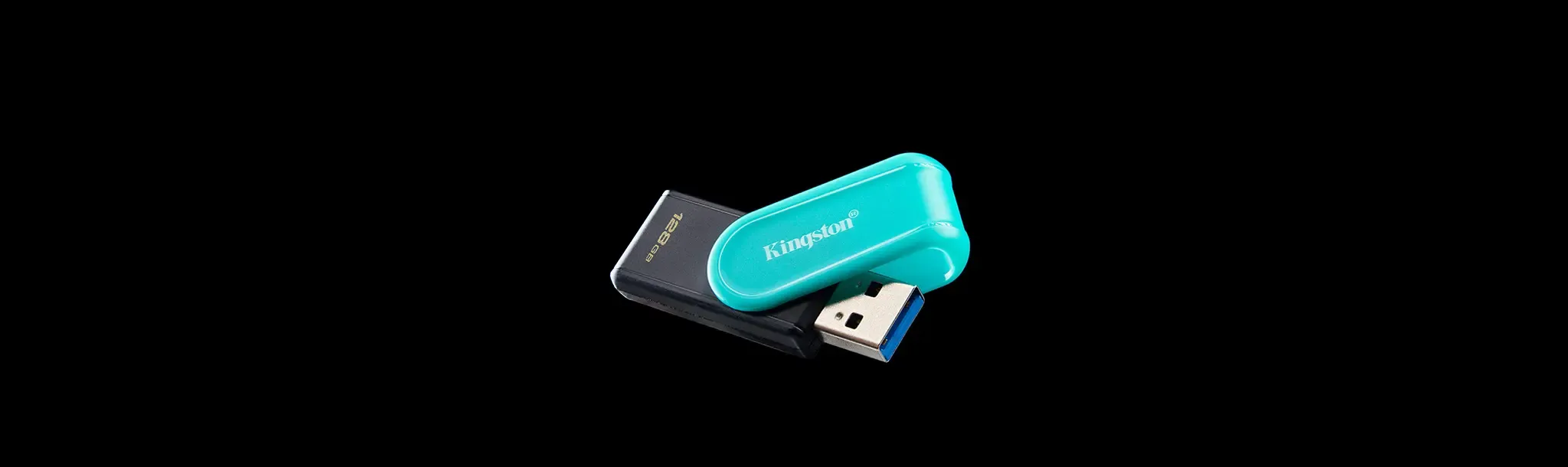 Kingston DataTraveler Exodia S 256GB high-speed USB 3.2 flash drive with swivel cap